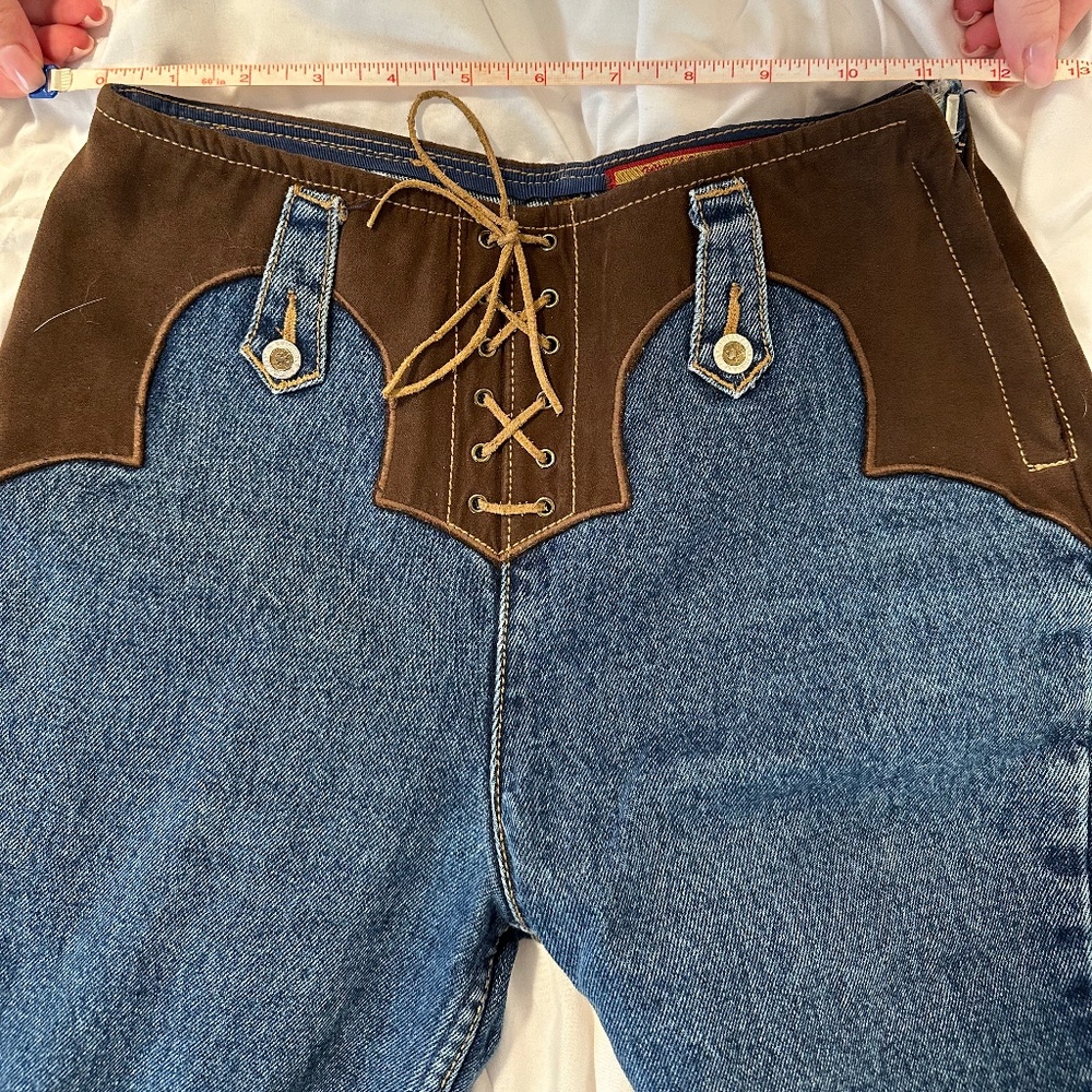 VINTAGE LAWMAN LACE UP JEANS